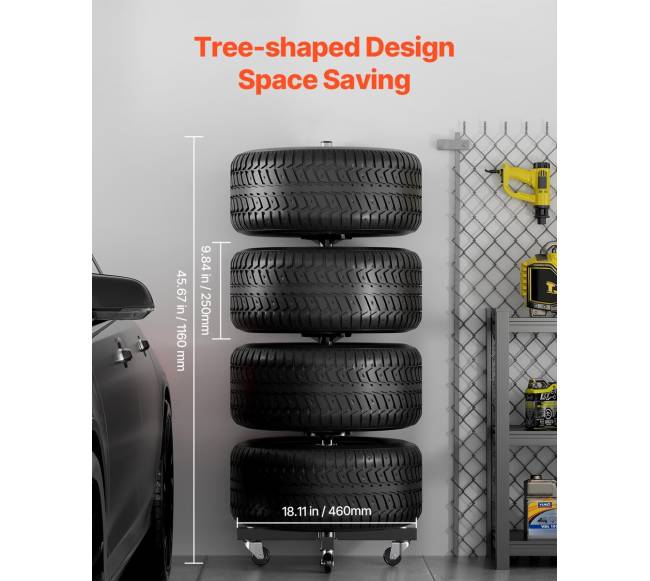 Padangų stovas 4 padangoms su ratlankiais3