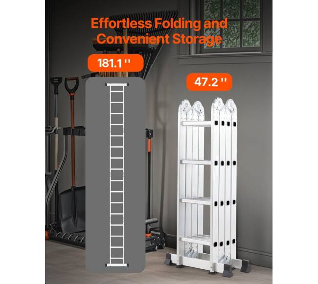 Daugiafunkcinės sulankstomos kopėčios 4.7 m4