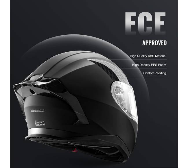 Pilno veido motociklininko šalmas su Bluetooth2