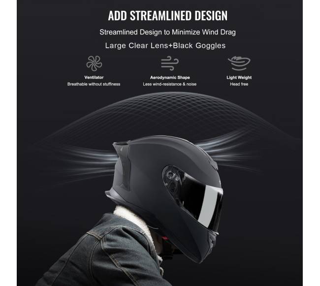 Pilno veido motociklininko šalmas su Bluetooth4