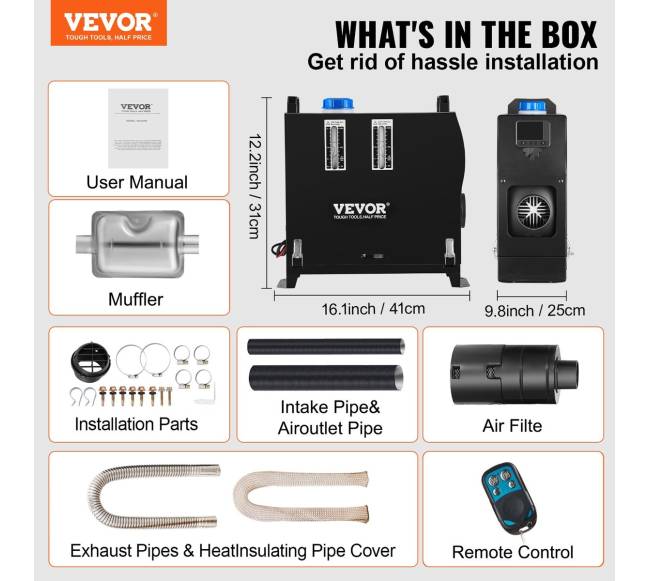 8 kW dyzelinis oro šildytuvas su LCD jungikliu6