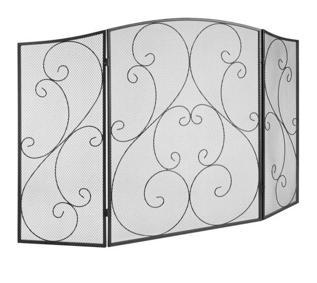 ugniasienės ekranas 3 dalių, tvirtas metalinis tinklas0