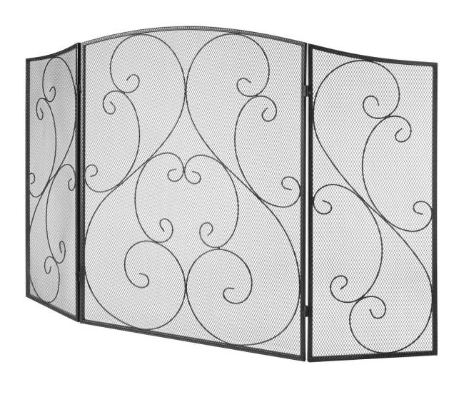 ugniasienės ekranas 3 dalių, tvirtas metalinis tinklas8