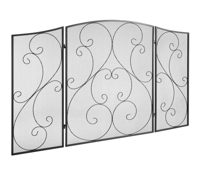 ugniasienės ekranas 3 dalių, tvirtas metalinis tinklas10