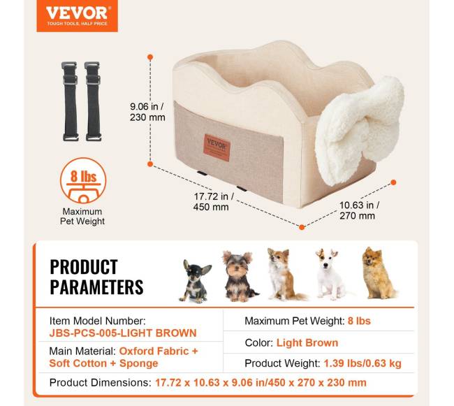 Šuns automobilinė kėdutė maža 8 kg6