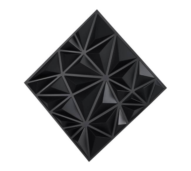 3D sienų plokštės, juodos, 33 vnt.8