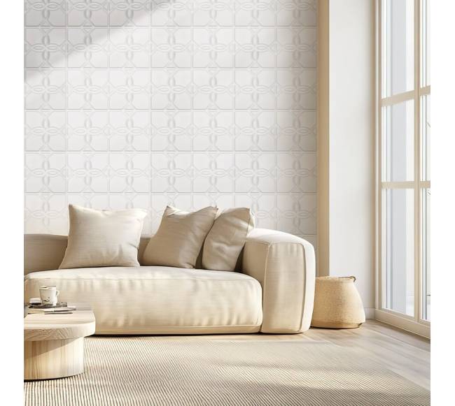 3D sienų plokštės 33 vnt. 32 m² gėlių baltos7