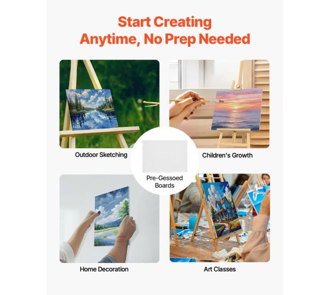 Drobės rėmai tapybai, 24 vnt, 9 x 12 colių5