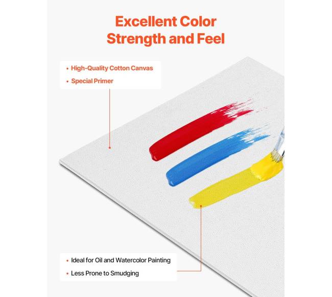 Drobės dažymui, 72 vnt., 20 x 25 cm2