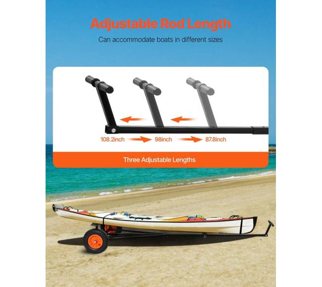 Valties priekabos vežimėlis 190 kg talp.2