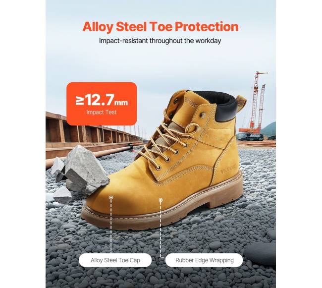 Vandeniui nepralaidūs darbo batai su plieniniais pirštų užkyčiais2