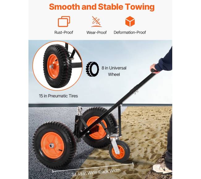 1200 kg priekabos vežimėlis, reguliuojamas aukštis3