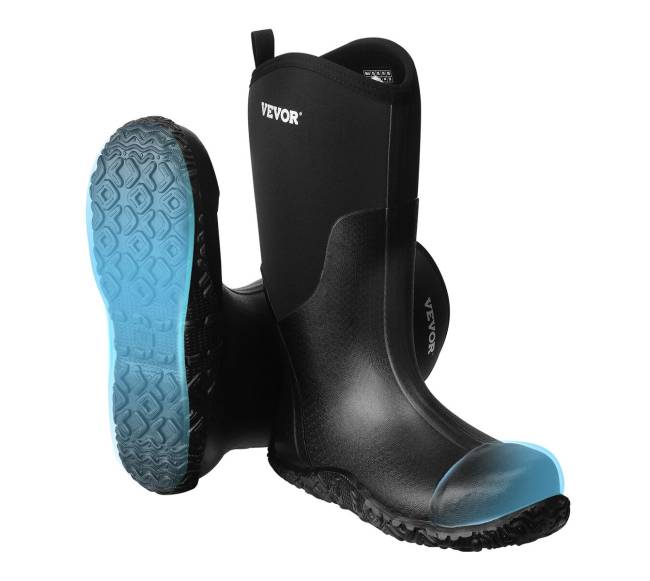 Vyrų guminiai darbo batai su plienine nosele0