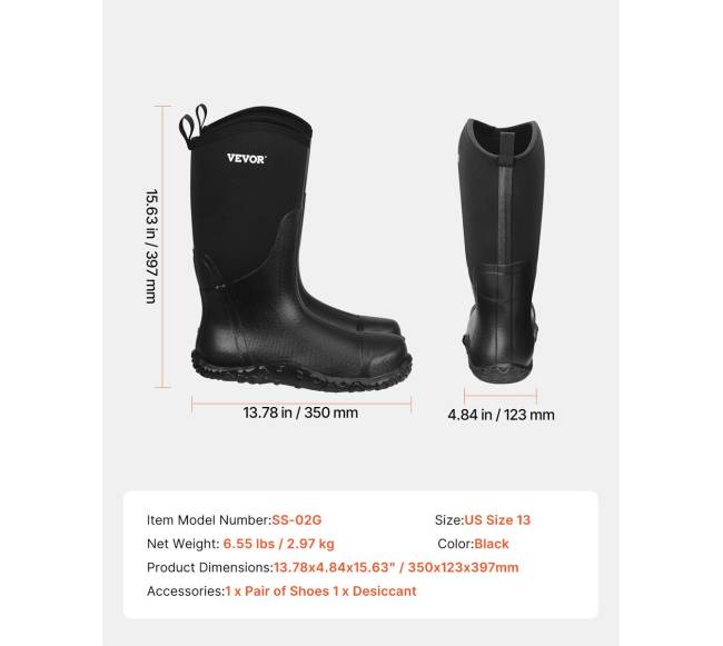 Vyrų guminiai darbo batai su plienine nosele6