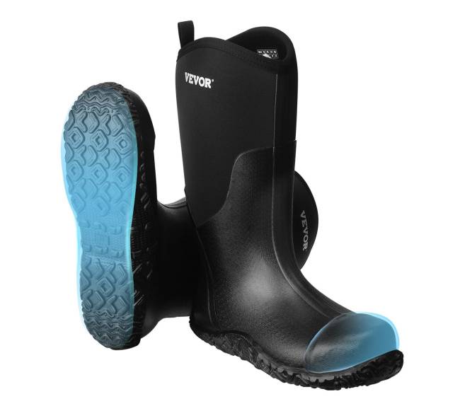 Guminiai vyriški darbo batai su plieniniu noseliu0