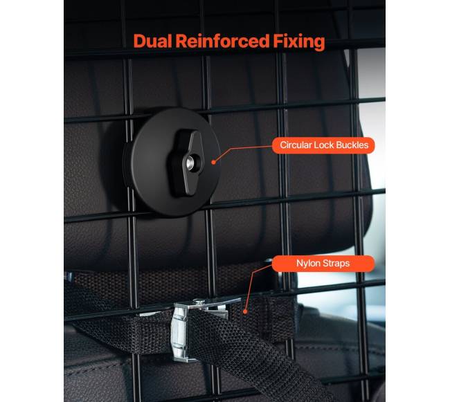 Šunų barjeras automobiliui, 93-152 cm reguliuojamas5