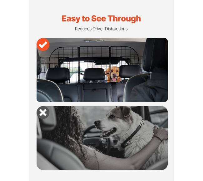 Šunų barjeras automobiliui, 93-152 cm reguliuojamas6