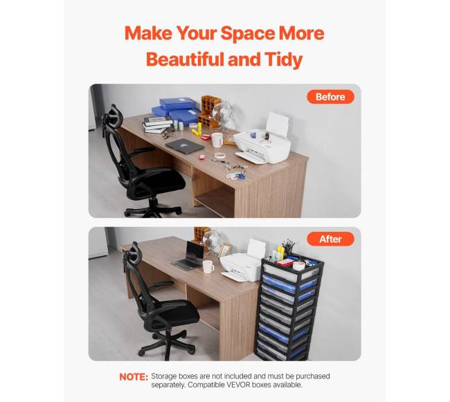 Plastikinė 10 aukštų daiktų lentyna juodu rėmu5