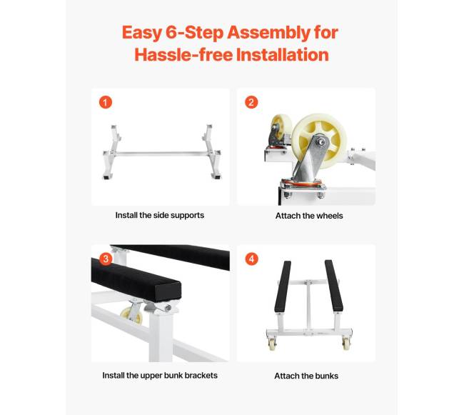 Vandens transporto stovėjimo vežimėlis 816 kg4