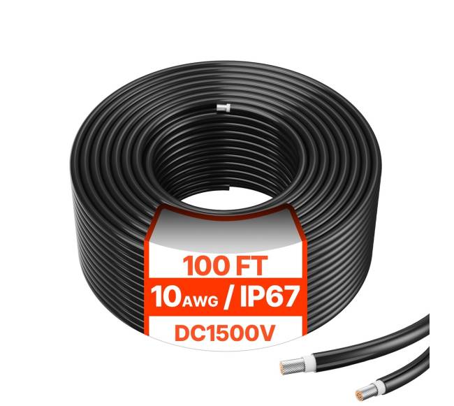 30,48 m saulės skydelio kabelio prailginimas 6 mm²0