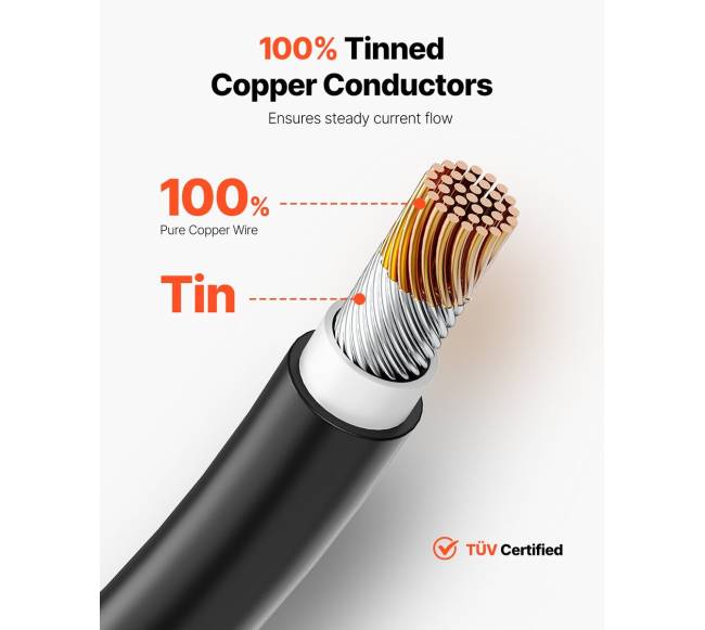 30,48 m saulės skydelio kabelio prailginimas 6 mm²1