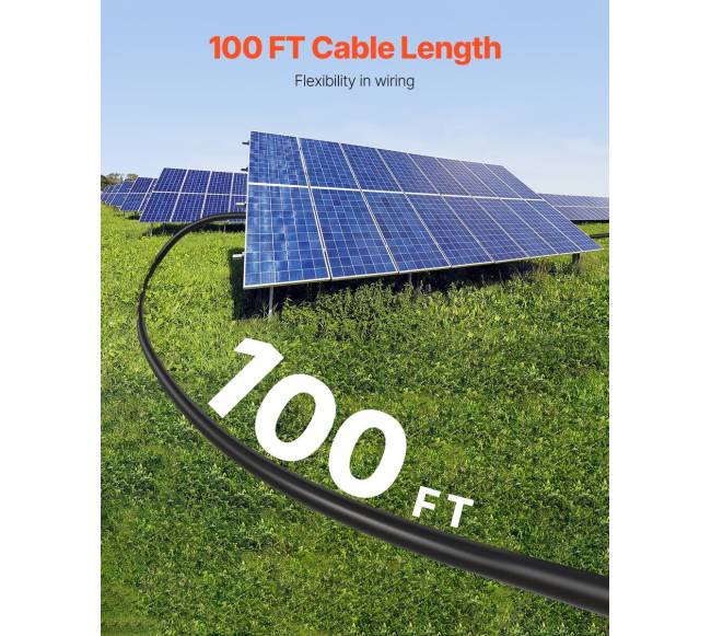 30,48 m saulės skydelio kabelio prailginimas 6 mm²2