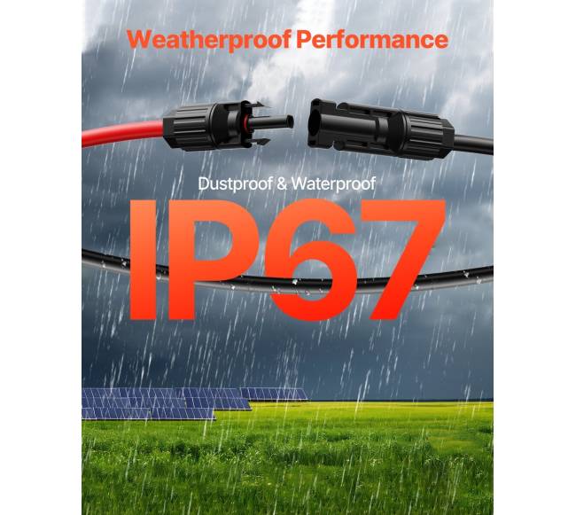 30,48 m saulės skydelio kabelio prailginimas 6 mm²3