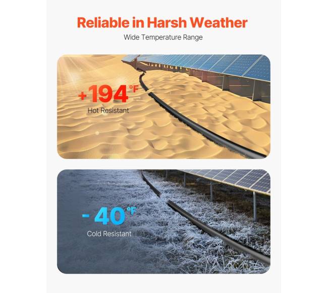 30,48 m saulės skydelio kabelio prailginimas 6 mm²4