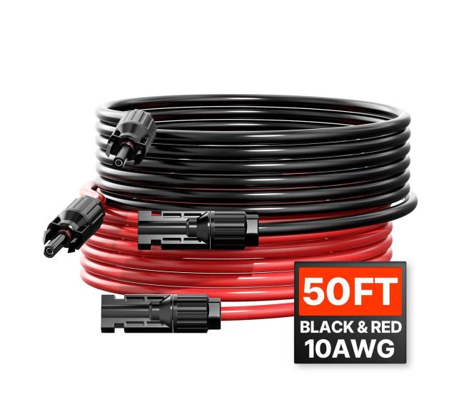 15,24 m saulės panelių prailginimo laidas su jungtimis10