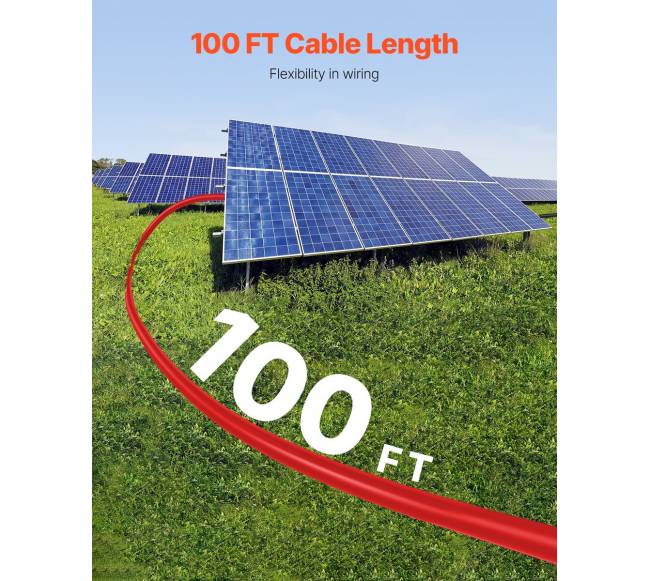 30,48 m saulės kolektoriaus kabelis 10AWG2