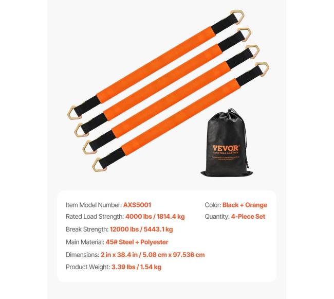 Ašies tvirtinimo dirželiai automobiliams ir priekaboms6