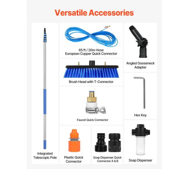 9 m saulės baterijų valymo lazdų rinkinys5