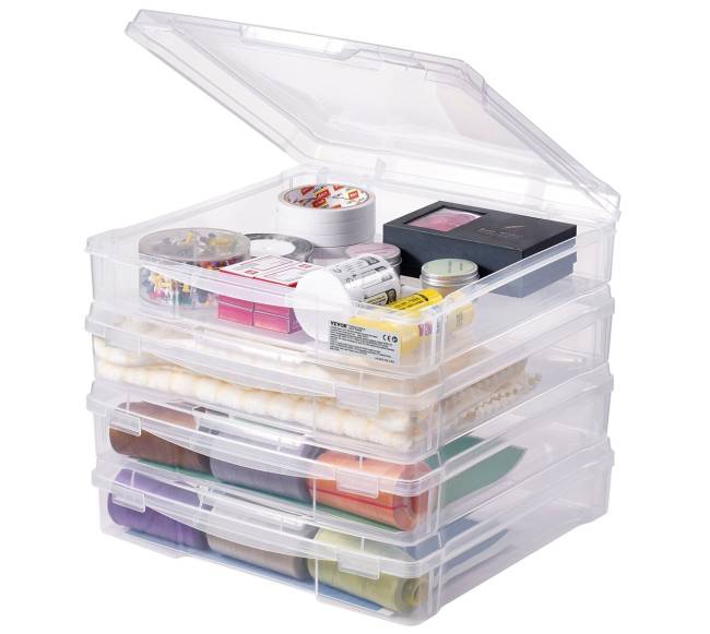 Popieriaus saugojimo dėžutės 4 vnt plastikinės0