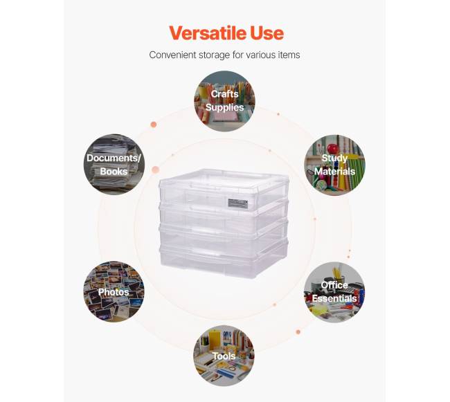 Popieriaus saugojimo dėžutės 4 vnt plastikinės4