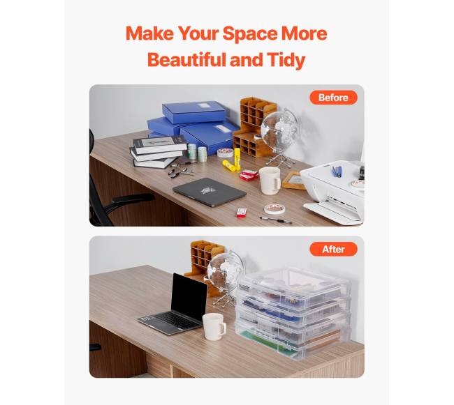 Popieriaus saugojimo dėžutės 4 vnt plastikinės5