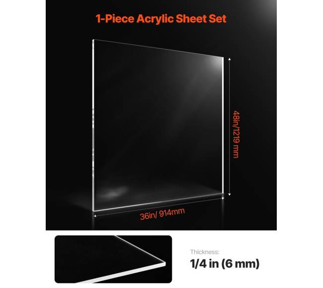 Akrilo lakštas 91 x 122 cm 6 mm storio1