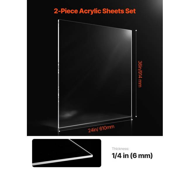 Akrilo lakštų komplektas 2 vnt 24 x 36 cm1