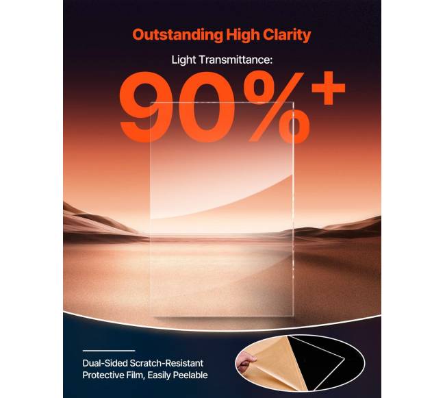 Akrilo lakštų komplektas 2 vnt 24 x 36 cm3