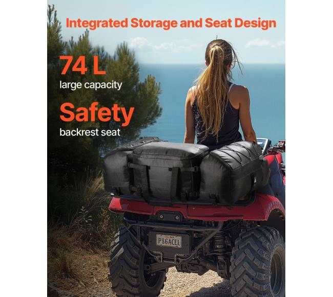 74L ATV galinė bagažinė su sėdynės pagalve1