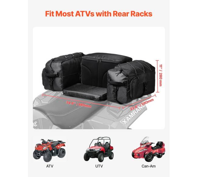 74L ATV galinė bagažinė su sėdynės pagalve2