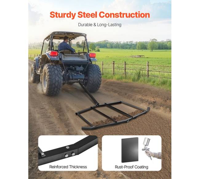 72 colių pločio velkama akėčių plėtinė ATV UTV1