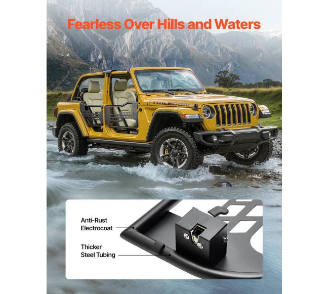 4 durų Jeep Wrangler JK vamzdiniai durys4