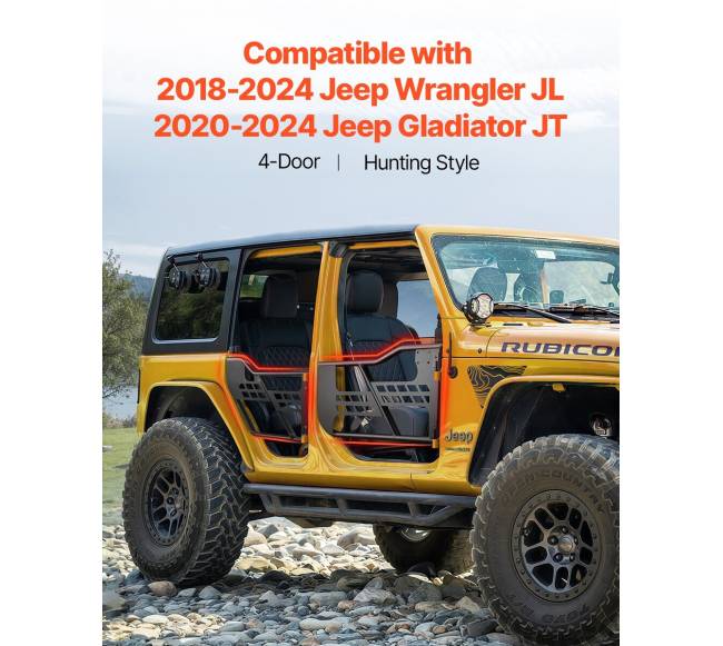 4-durų Jeep Wrangler JL vamzdžio durys1