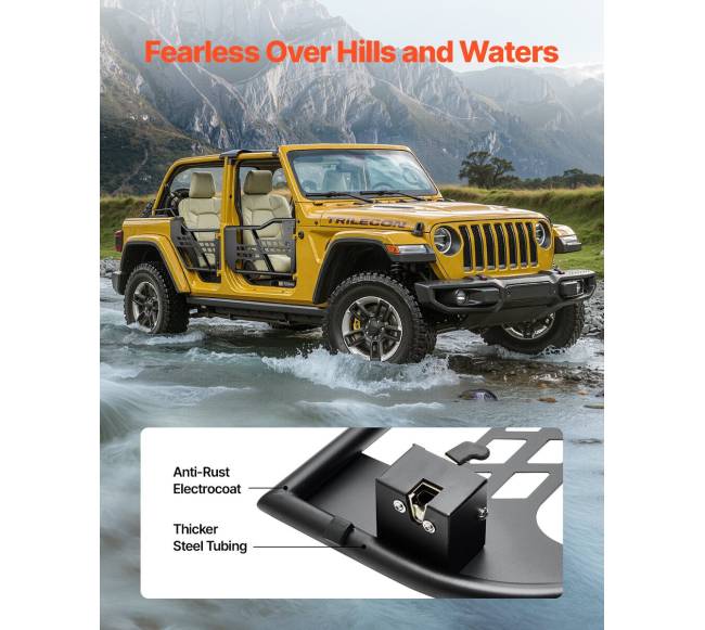 4-durų Jeep Wrangler JL vamzdžio durys4