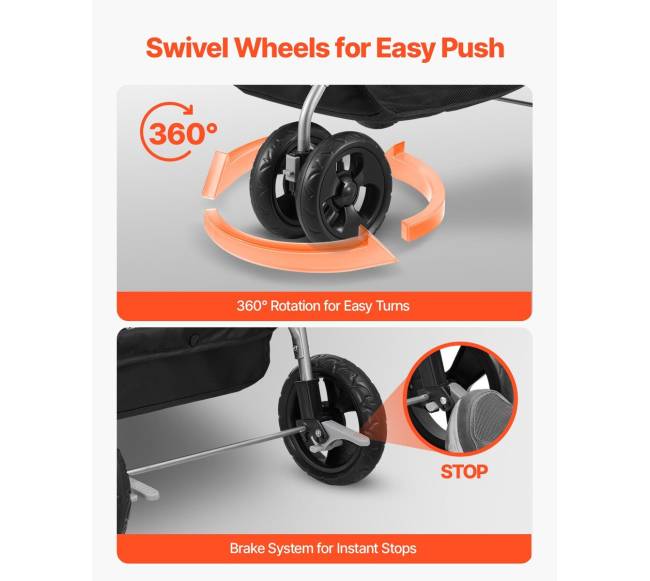 Sulankstomas keturratis šunų vežimėlis6