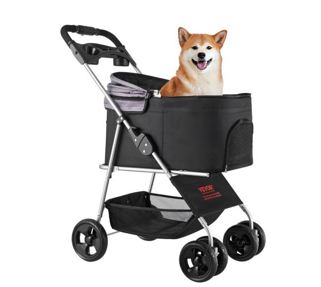 Sulankstomas keturratis šunų vežimėlis9