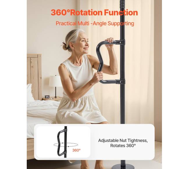 Stulpelis nuo grindų iki lubų, iki 136 kg, juodas3