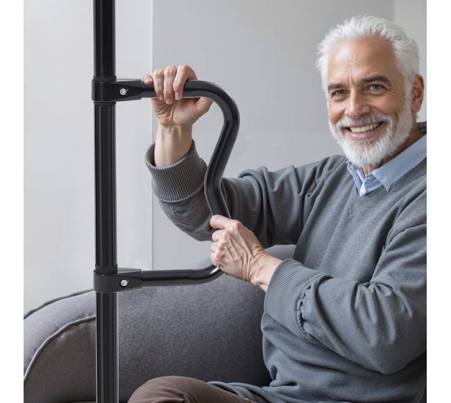 Stulpelis nuo grindų iki lubų, iki 136 kg, juodas7