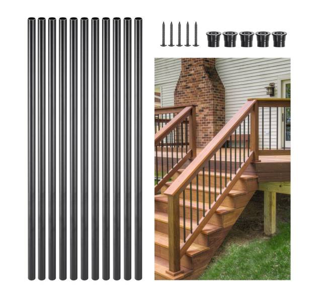 Laiptų aliuminio turėklai, 51 vnt., su varžtais8