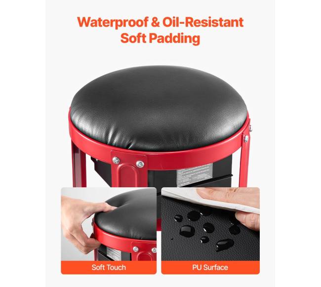 Mechaniko kėdutė ant ratukų su saugykla4